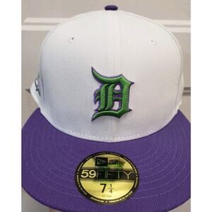 Detroit Tigers 1984 World Series Side Patch New Era Fitted Hat White 7 1/4